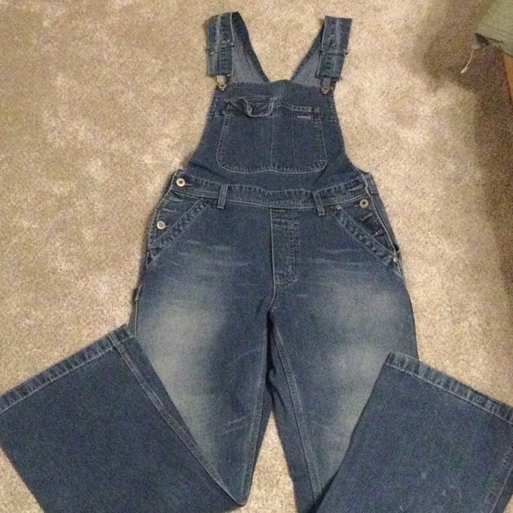 Silver vintage Blue Denim Overalls